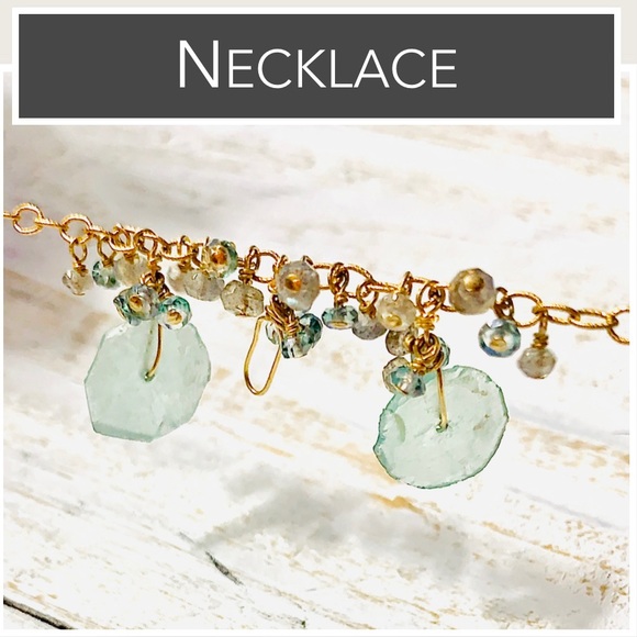 14K GF Sea Glass & Labradorite Necklace (14K Gold-Filled) - Picture 8 of 16